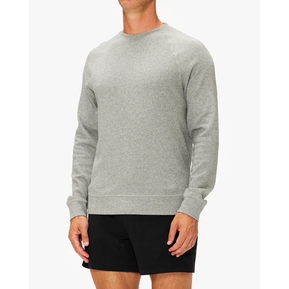 Faherty Organic Cotton Blend Legend Crewneck Sweater in Gray Casual Lounge- XL